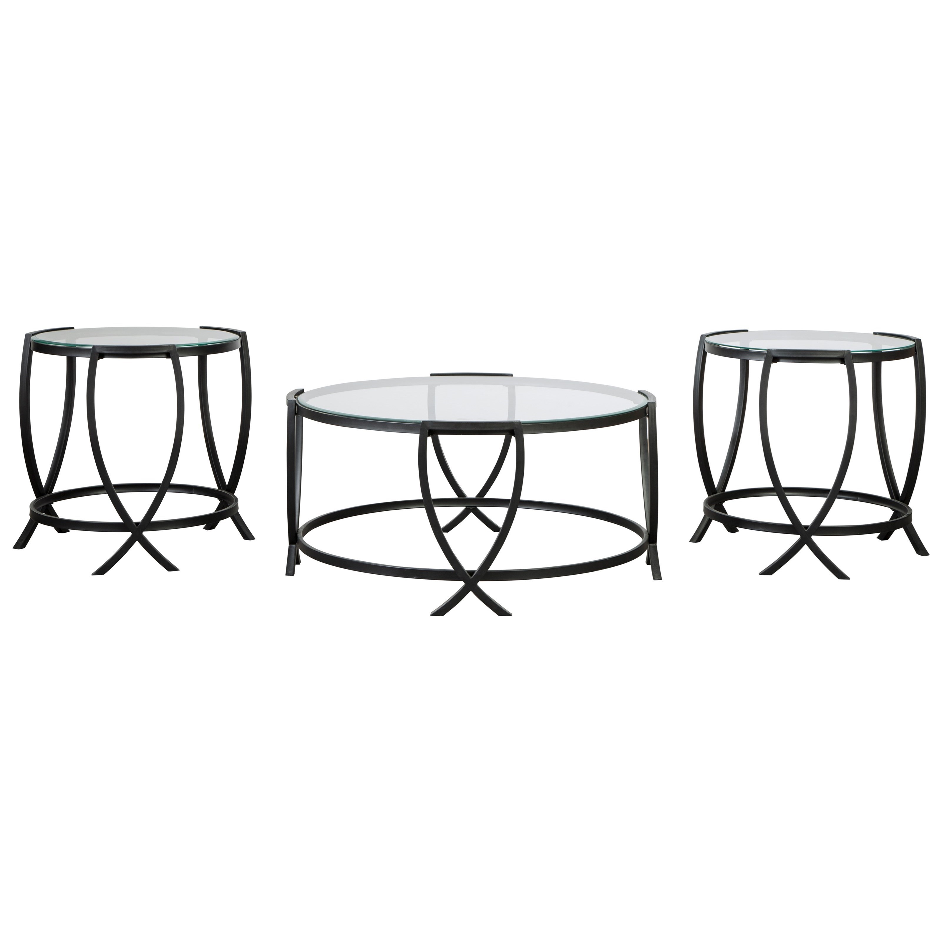 Ashley Furniture Signature Design Tarrin T11513 3Piece Black Metal